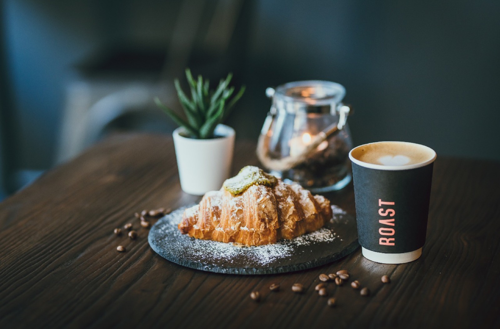 ROAST croissant and specialty coffee